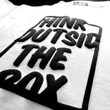 "Think Outside the Box" PREMIUM T shirt (White/Blk)