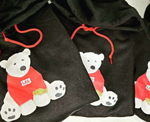 Chilly Bear OG Hoodie - Black/Red (XL)